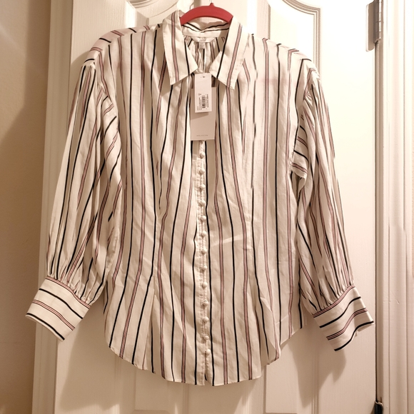 JOIE

Minya gathered striped cotton-blend shirt - Picture 4 of 6